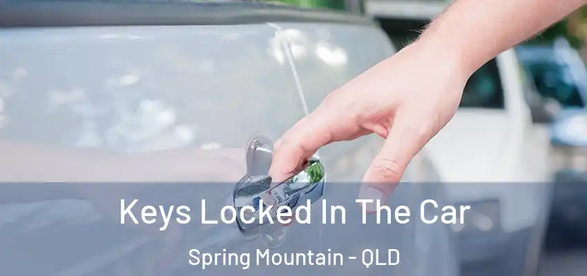 Keys Locked In The Car Spring Mountain - QLD